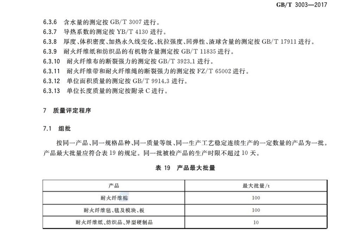 GBT3003-2017耐火纖維及制品